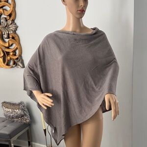 Eileen Fisher Silk/Linen Blend Poncho Top